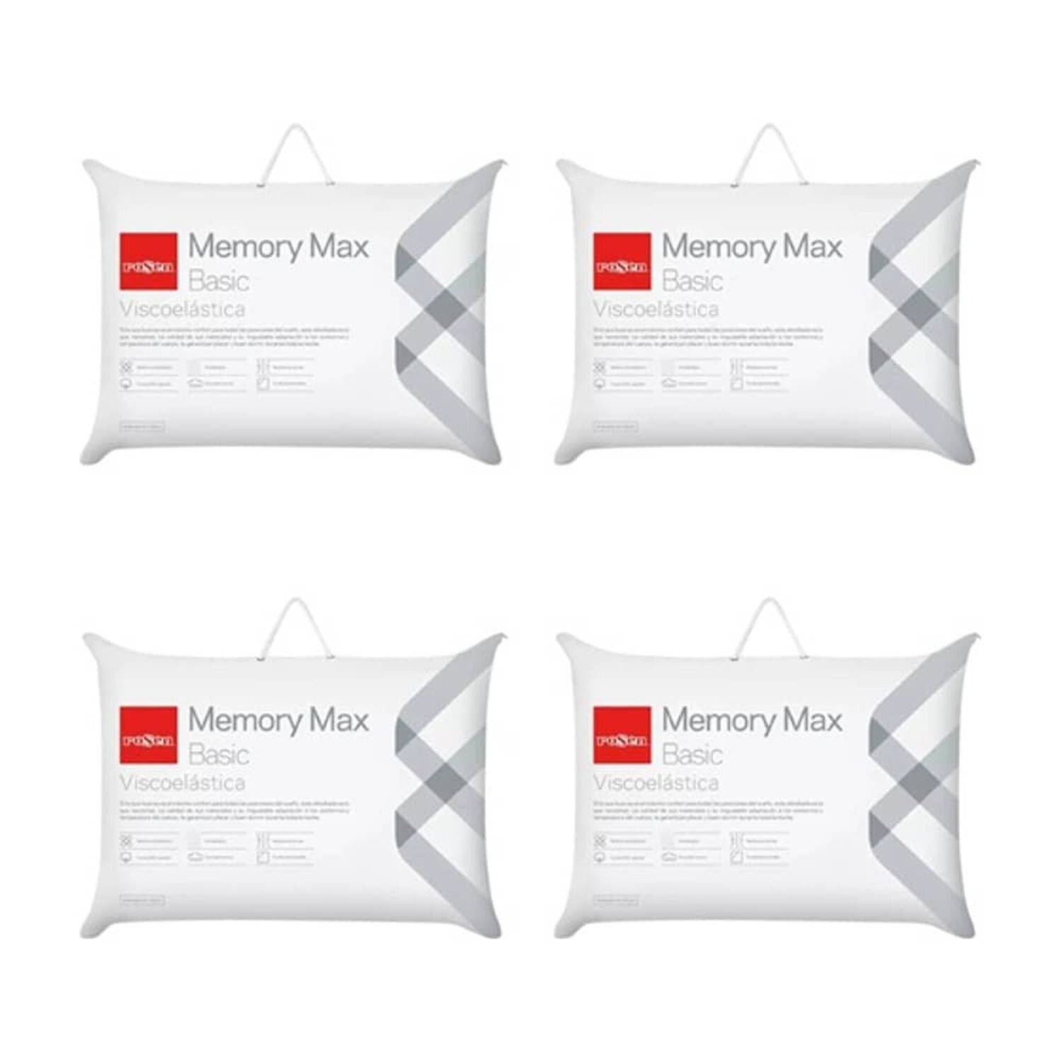 Pack 4 Almohadas Viscoelasticas Rosen Memory Max Basic 42x62 Cm image number 0.0