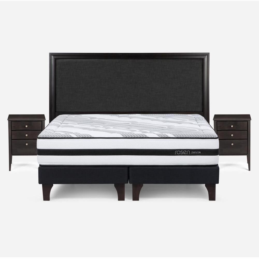 Cama Europea Rosen Driven / King / Base Dividida + Set De Maderas Nolita Grafito image number 0.0