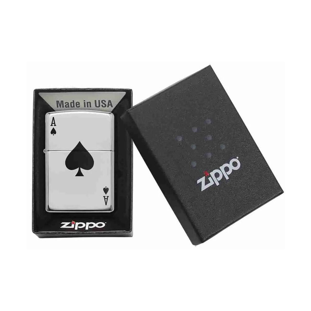 Encendedor Zippo Lucky Ace Design Plateado Zp24011 image number 4.0