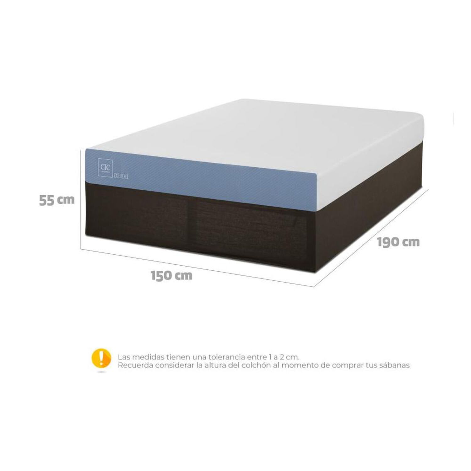 Cama Met&aacute;lica Cic Iron Smart Excellence / 2 Plazas / Base Normal image number 4.0
