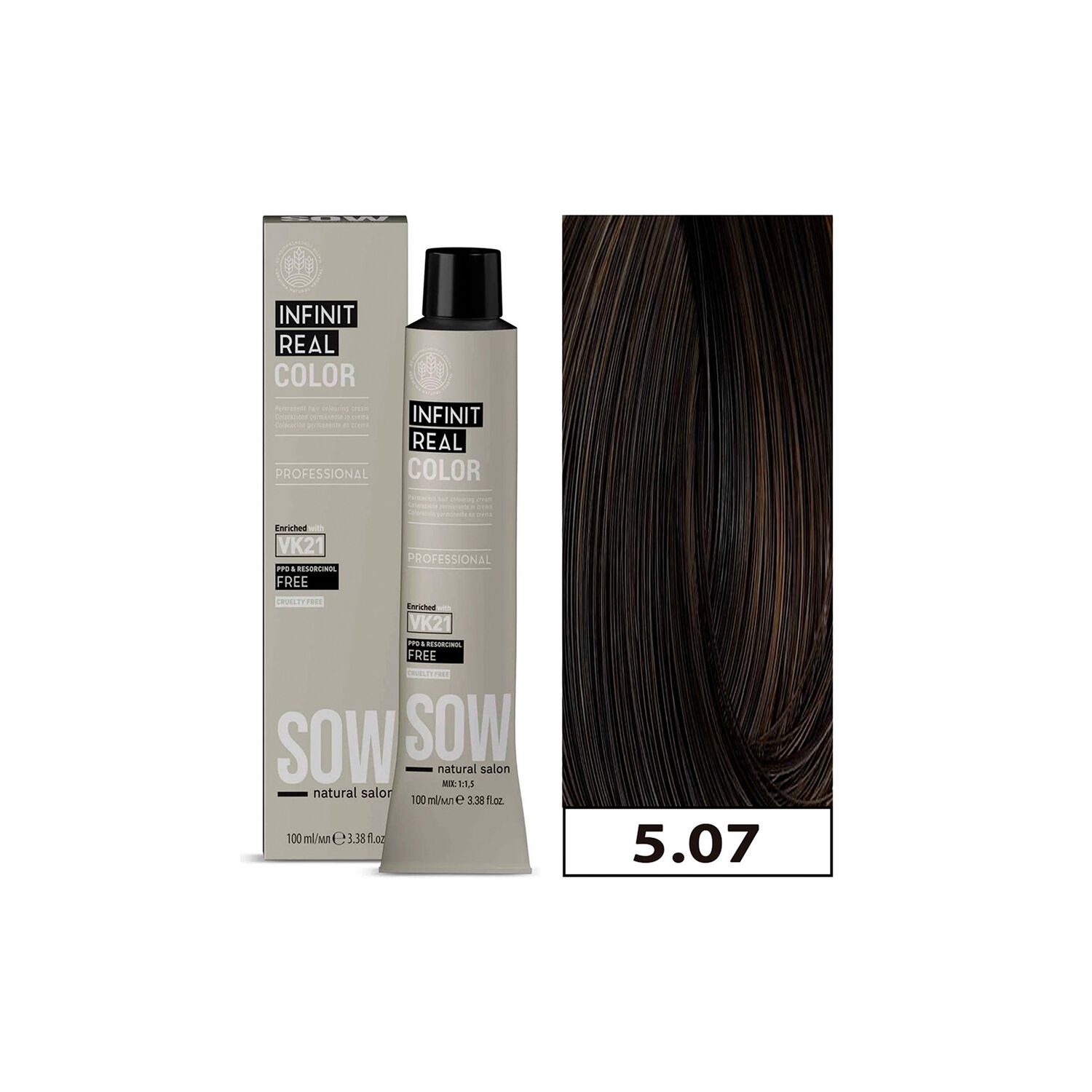 Tintura Sow Vk21 Permanente Sin Amoniaco 100ml + Oxidante image number 0.0