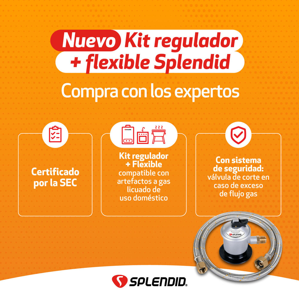 Pack Regulador De Gas + Kit Para Cilindros 5-11-15 Splendid image number 6.0