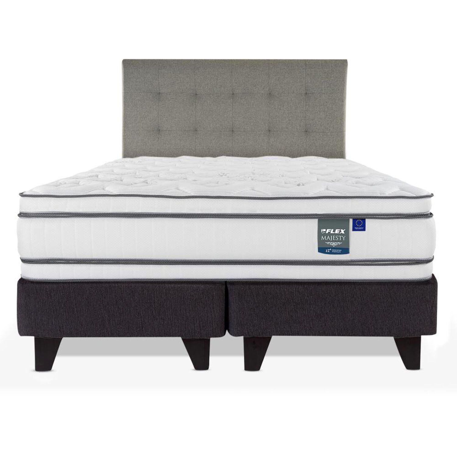 Cama Europea Flex Majesty / King / Base Dividida + Respaldo image number 0.0