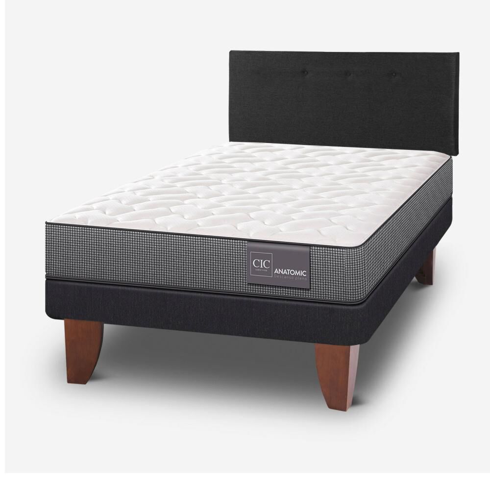 Cama Europea Cic Anatomic / 1.5 Plazas / Base Normal + Respaldo image number 3.0