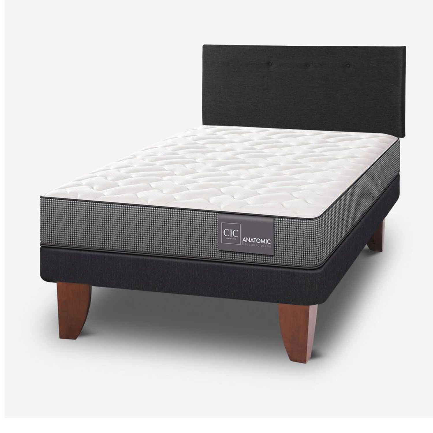 Cama Europea Cic Anatomic / 1.5 Plazas / Base Normal + Respaldo image number 3.0