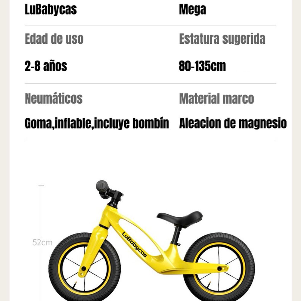 Bicicleta De Equilibrio Convertible Aro 12 Y 14 Amarilla image number 5.0