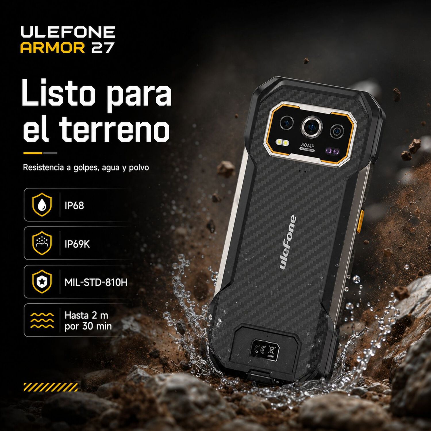 Ulefone Armor 27 Celular Rugged 24gb 256gb 10600mah image number 2.0