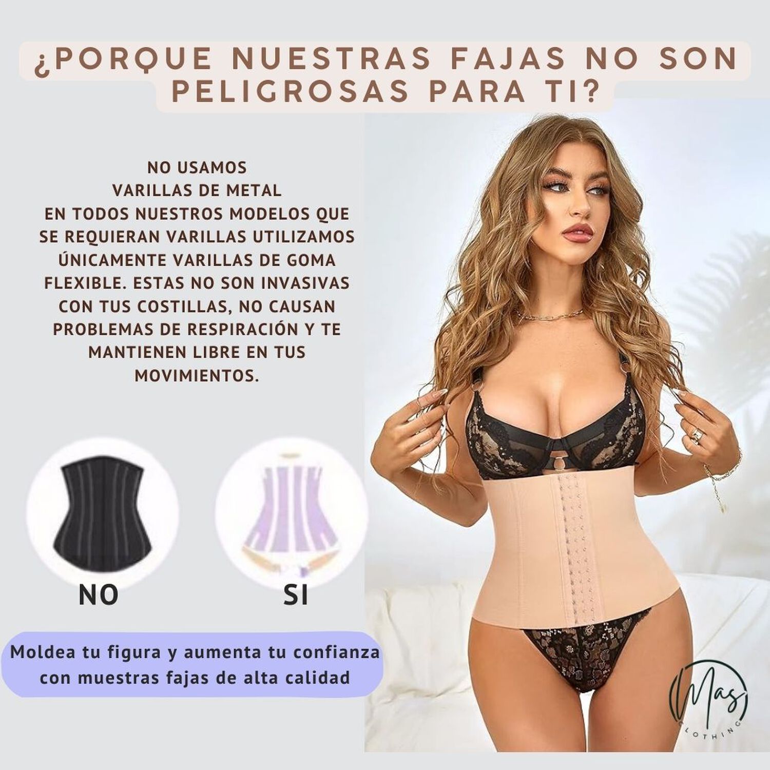 Faja Cruzada Reductora Moldeadora 22,5 Cm Alta Compresi&oacute;n image number 7.0