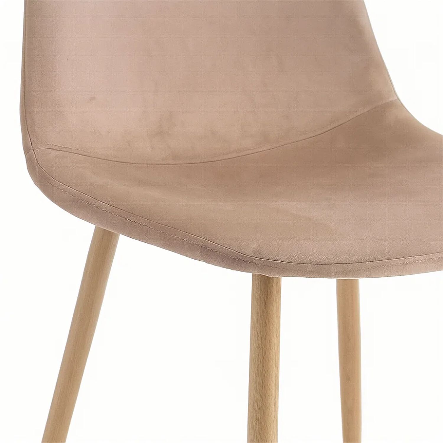 Pack De 4 Sillas Spoon Terciopelo - Beige image number 5.0