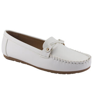 Mocasin Chalada Mujer Cusco-30 Blanco Plano
