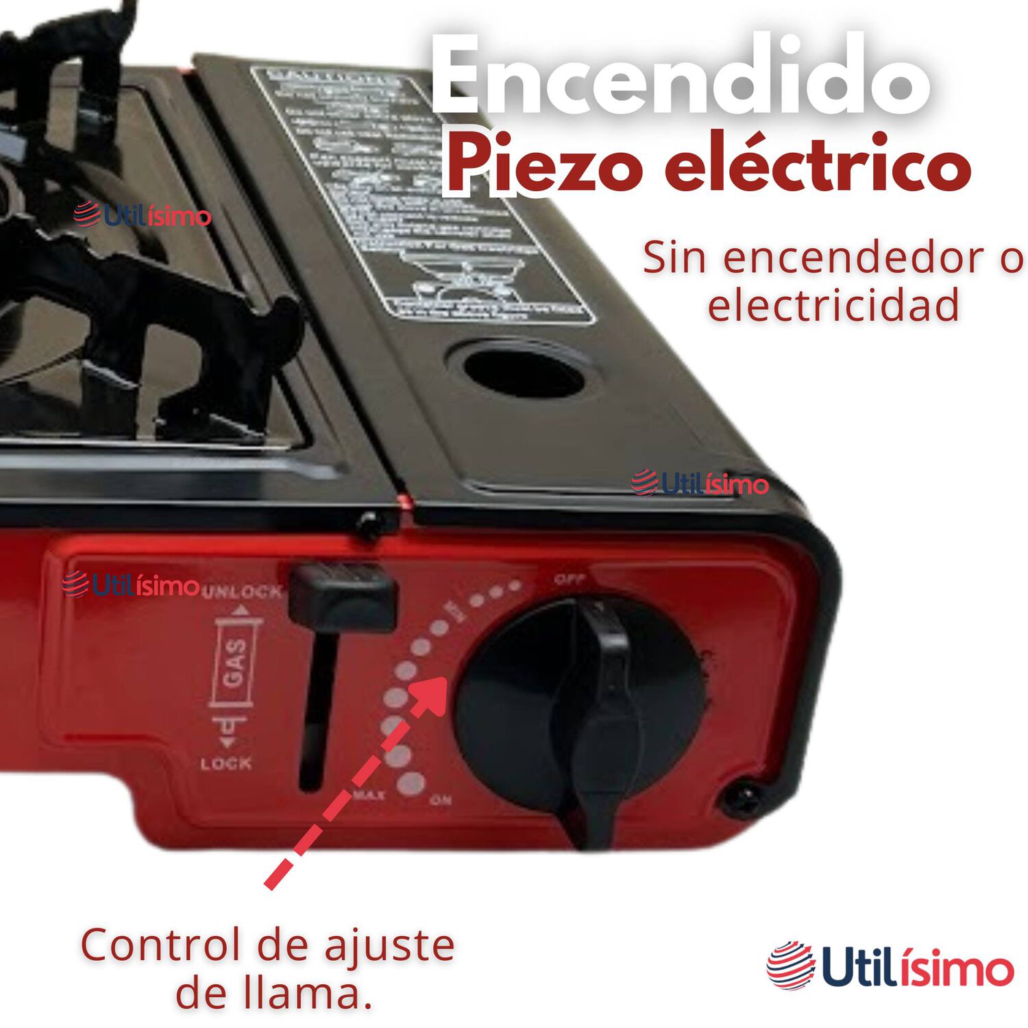 Cocina Port&aacute;til Cocinilla Camping + Kit De Instalaci&oacute;n Y Lata De Gas image number 7.0