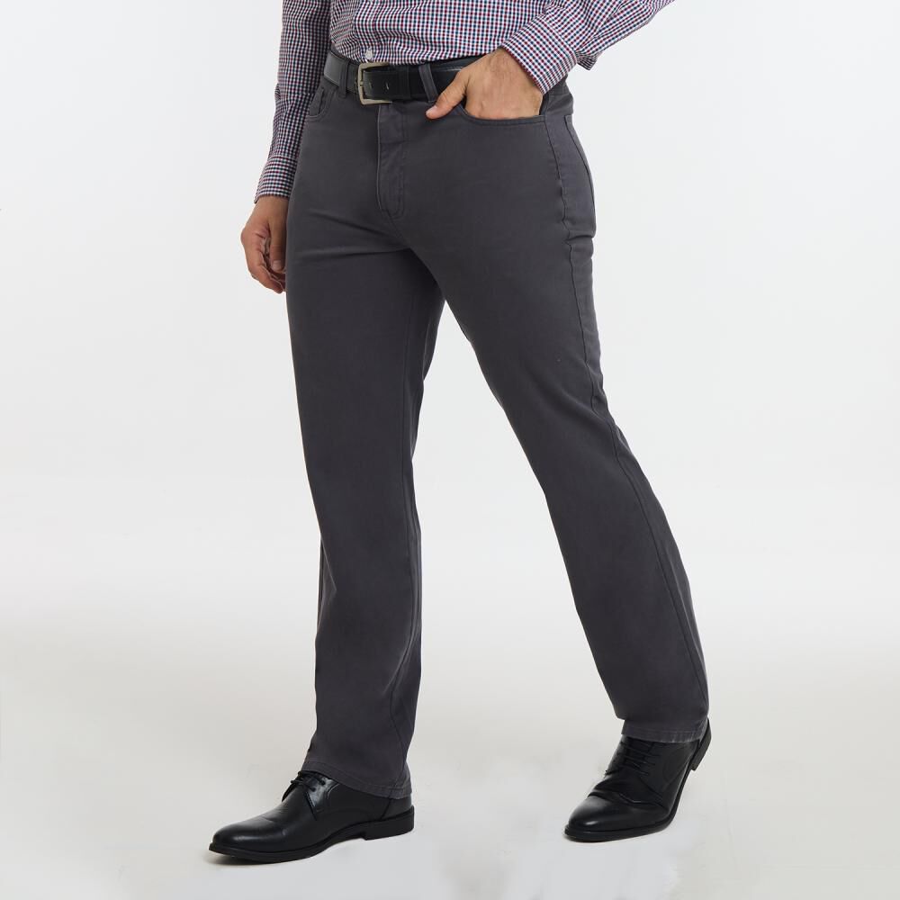 Pantalón Liso Tiro Medio Regular Hombre Herald image number 2.0