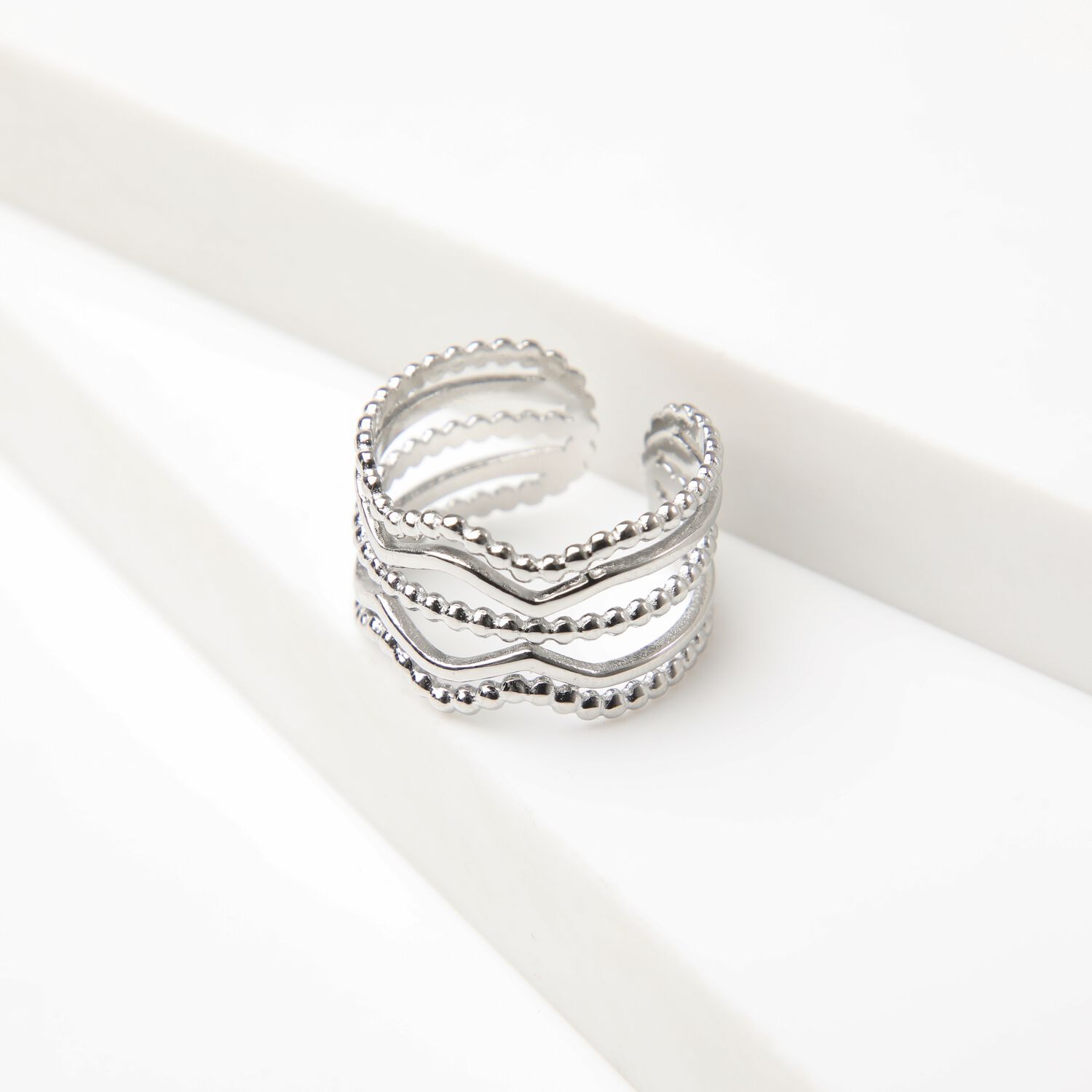 Anillo 19v69 Plateado Mujer Str348 image number 1.0