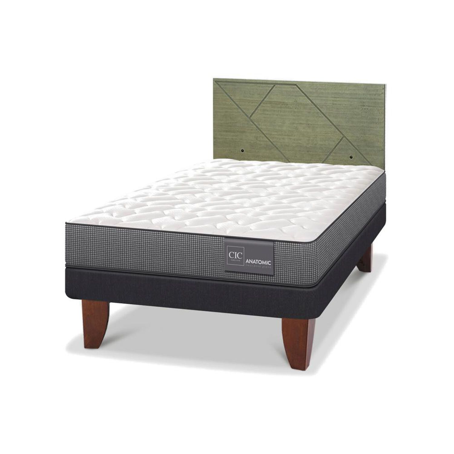 Cama Europea Cic Anatomic / 1.5 Plazas / Base Normal + Respaldo image number 3.0