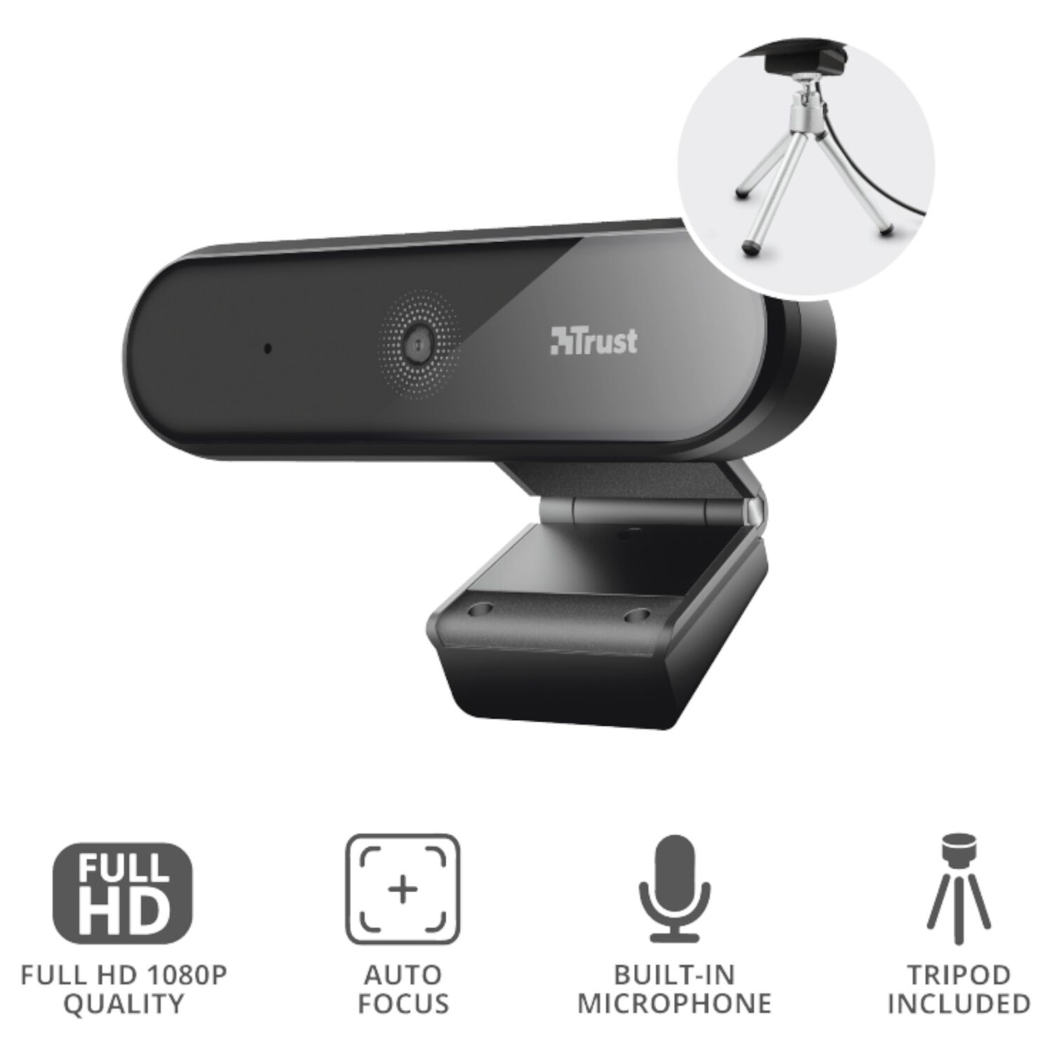 Webcam Profesional Full Hd Trust Tyro Usb 1080p image number 4.0