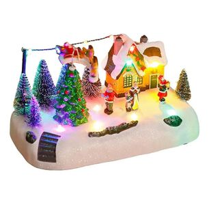 Villa Navide&ntilde;a Decorativa Con M&uacute;sica Y Luces Led.