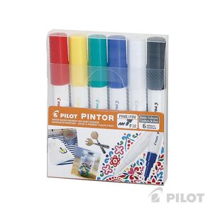 Set 6 marcadores pintor punta fina colores intensos