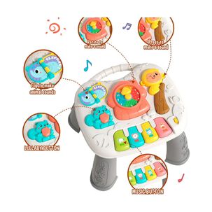 Juguete Mesa Didactica Interactiva Con Sonidos Rosado Infantil