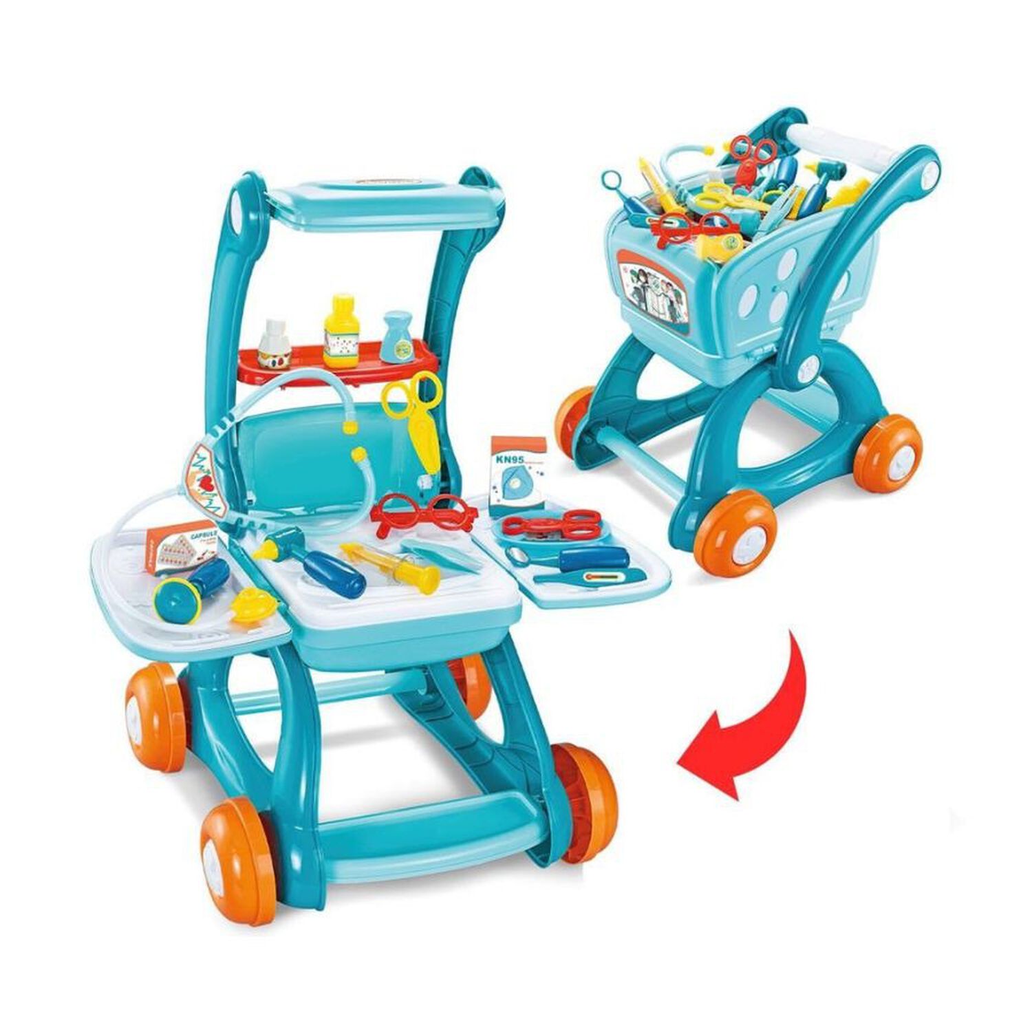 Set Juguete Doctor 2 En 1 Carrito M&eacute;dico Ni&ntilde;os image number 2.0