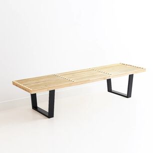 Banqueta De Madera Y Metal George Nelson 160cm