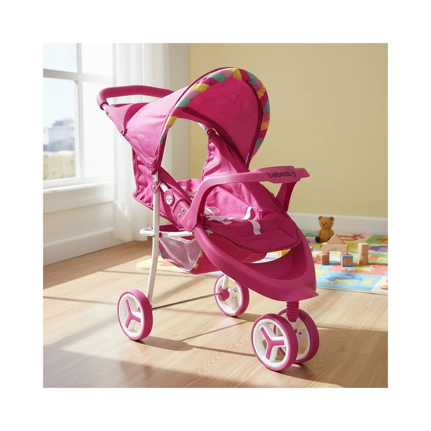 Coche De Juguete Para Mu&ntilde;eca Jogger Unicornio Bebesit image number 1.0