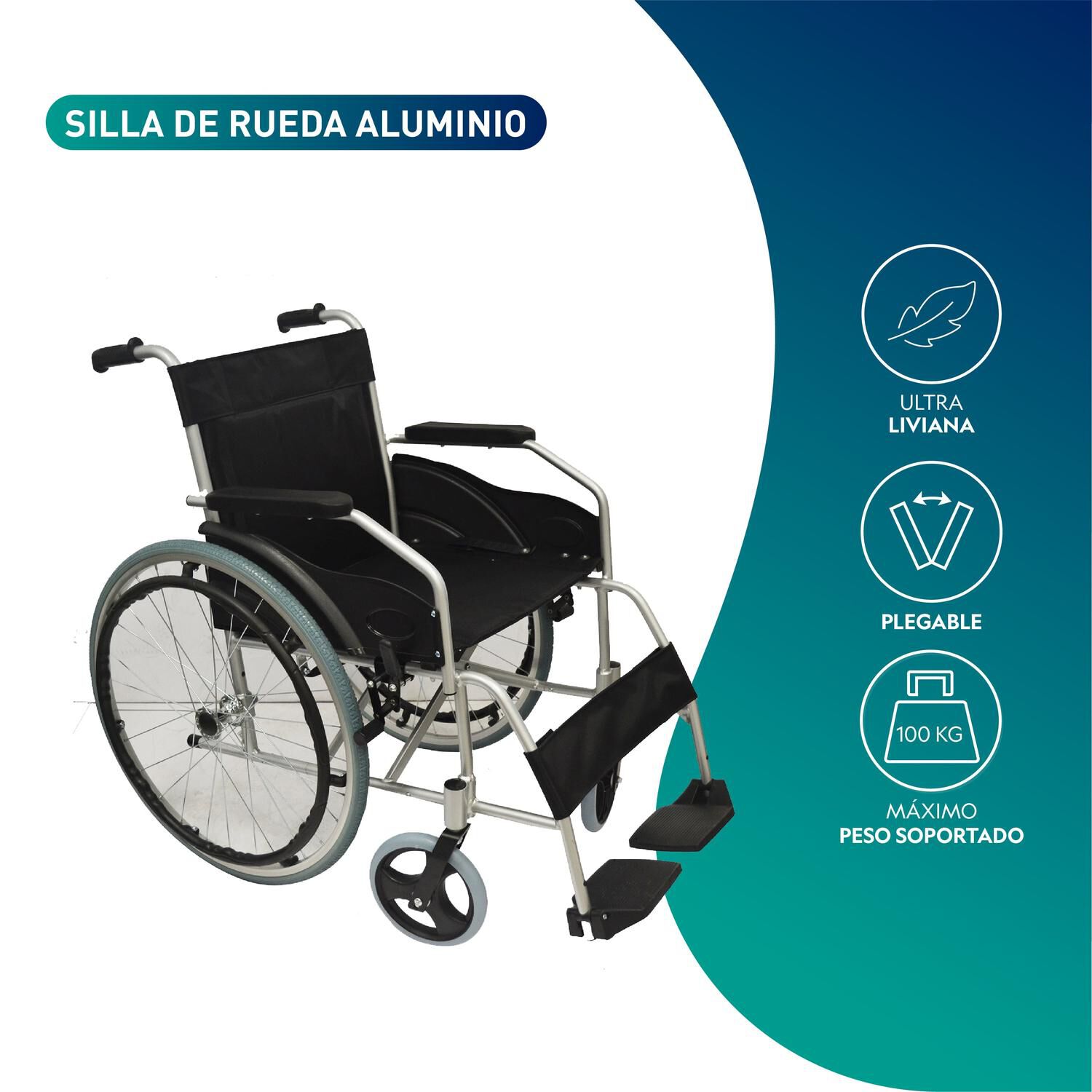 Silla De Ruedas Aluminio Ultra image number 2.0