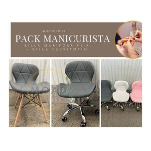 Set De 2 Sillas Mariposas Para Manicurista