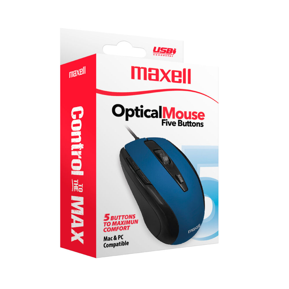 Mouse Usb Optico Maxell Mowr-105 Sensor 1600dpi Ergonomico image number 3.0