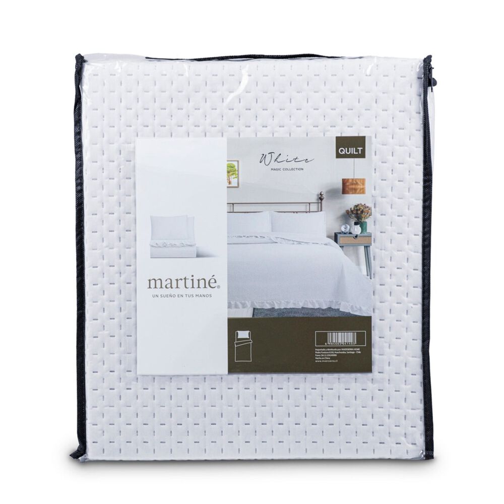 Cubrecama Quilt Reversible Super King 270 X 260 Cm Blanco- Magic Collection Martin&eacute; image number 2.0