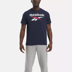 Polera Deportiva Manga Corta Hombre Identity Big Logo Reebok