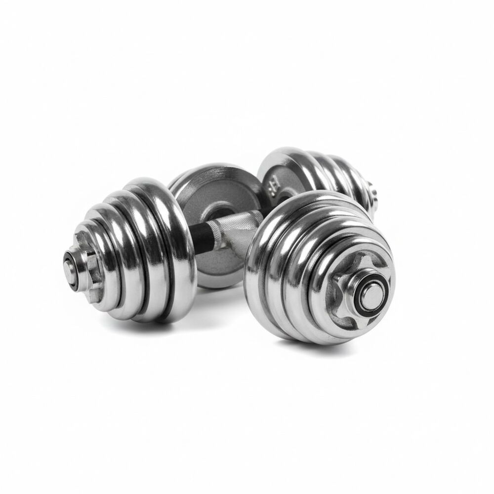 Set De Mancuernas Cromadas Ajustables De 30kg + Malet&iacute;n image number 4.0