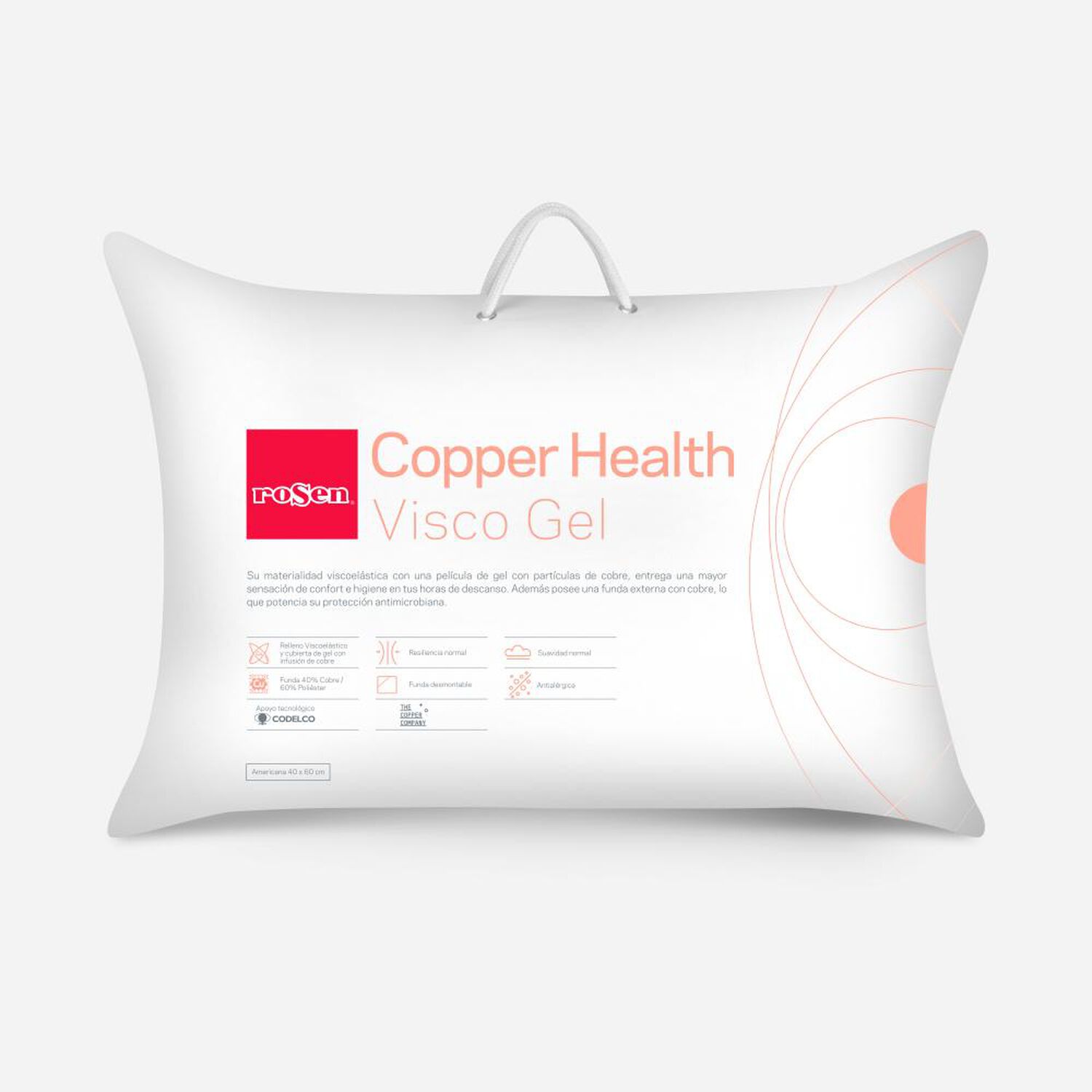 Almohada Rosen Cobre Health image number 6.0