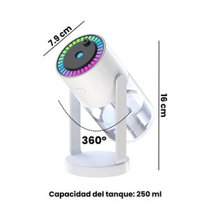Humidificador Usb Con Proyección Luz Cielo Estrellas Portátil