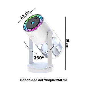 Humidificador Usb Con Proyecci&oacute;n Luz Cielo Estrellas Port&aacute;til