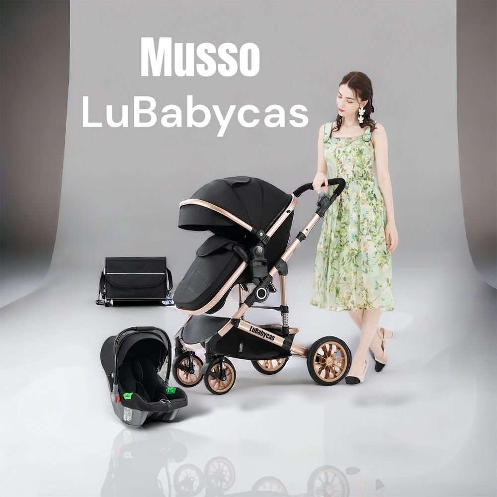 Coche Travel System Con Accesorios Musso Rosado Lubabycas image number 1.0