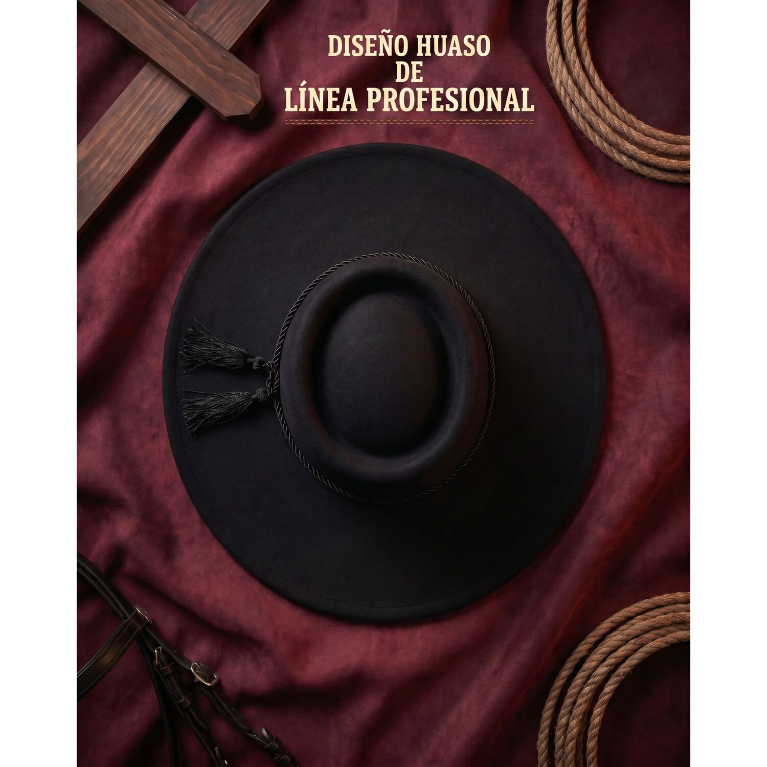 Sombrero Huaso Elegante Adulto Fiestas Patrias image number 16.0