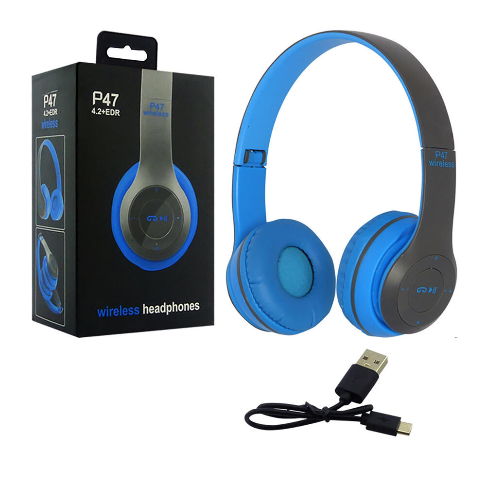 Audífonos Bluetooth Recargable Con Micrófono Fm/tf Celeste image number 3.0