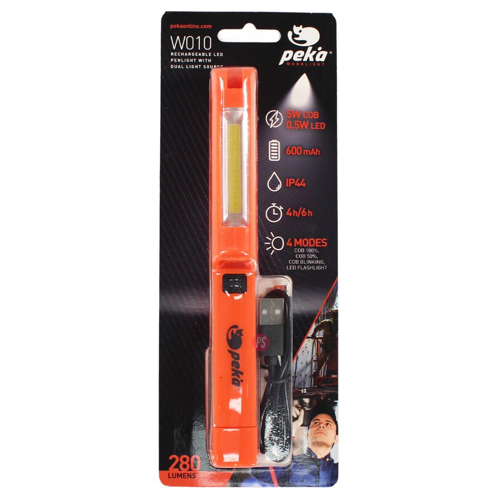 Linterna Pekatherm W010 Recargable 2 Luces Magnética - Ps image number 6.0