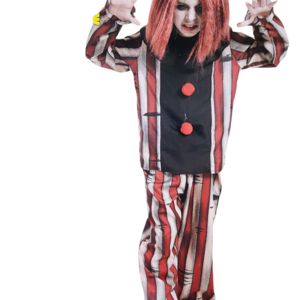 Disfraz Payaso Rallas Rojo 22116. image number 0.0