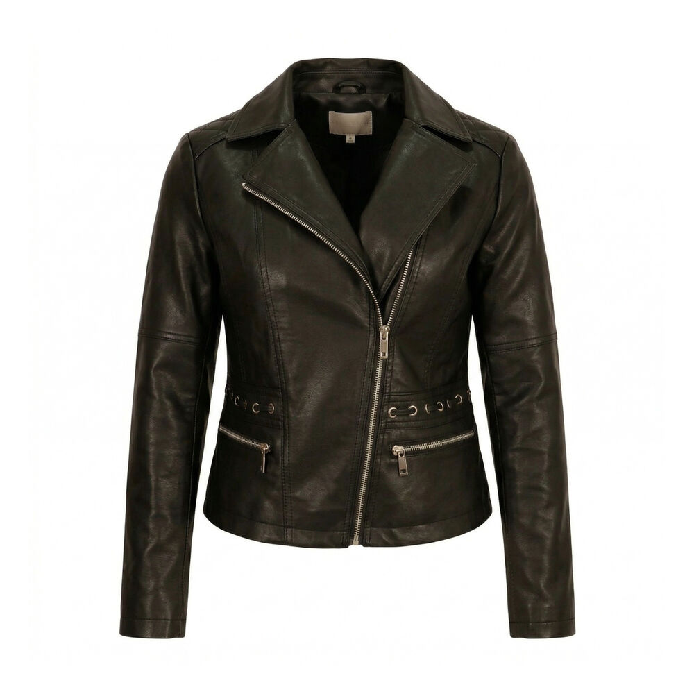 Chaqueta Ecocuero Aviadora Mujer Atenea image number 4.0