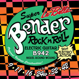 Set Guitarra El&eacute;ctrica Super Bender 9-42 B942 La Bella