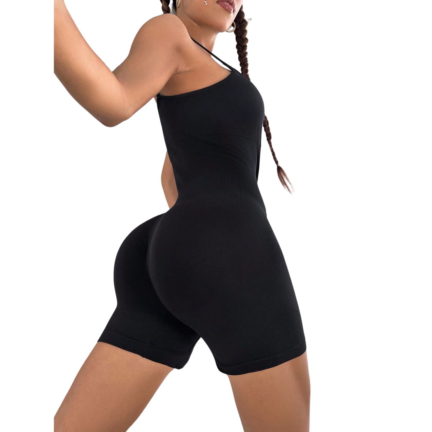 Enterito Push Up Sin Mangas Corto Sukha Negro image number 1.0