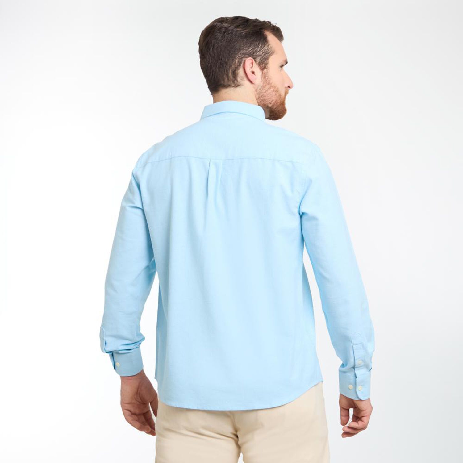 Camisa Lisa Regular Manga Larga Hombre Peroe image number 3.0