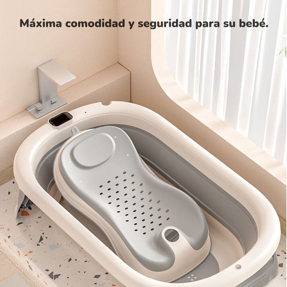 Ba&ntilde;era Con Respaldo De Ducha Comfort Gris Lubabycas image number 1.0