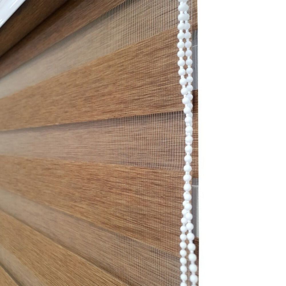Cortina Roller D&uacute;o Madera Caf&eacute; 60x220 Cm image number 2.0