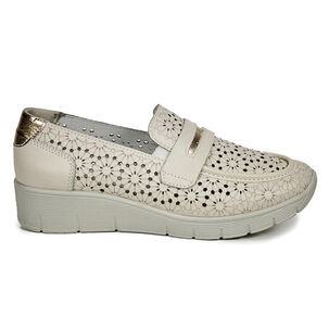 Mocasín Cuero Inaya Beige