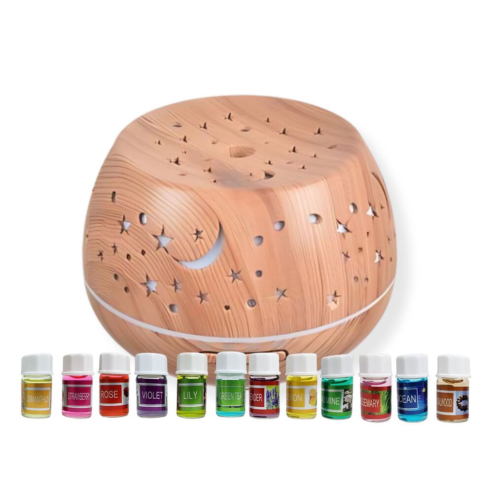 Pack Humidificador Luna Estrellas + 12 Esencias Aromaticas image number 2.0
