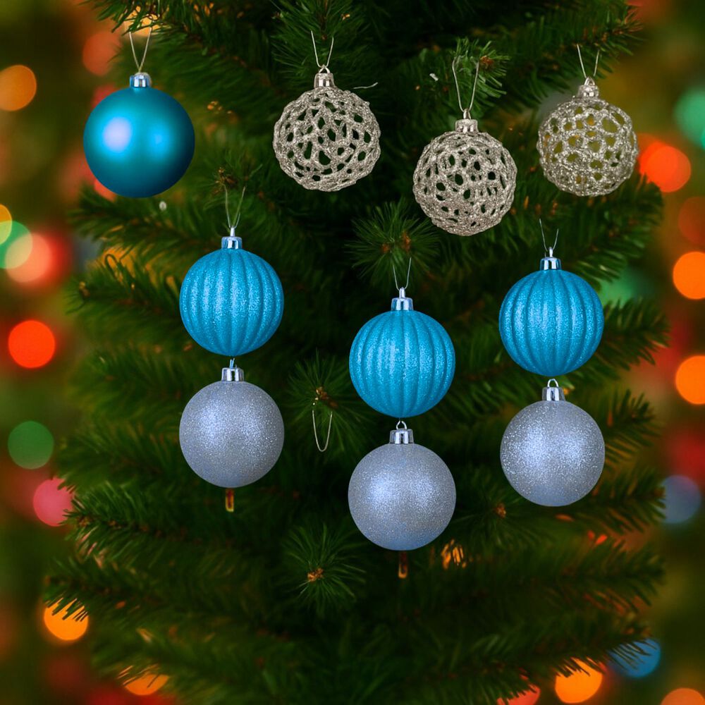 Set 15 Bambalinas Adornos Navideños 6cm Decoración Esferas image number 1.0