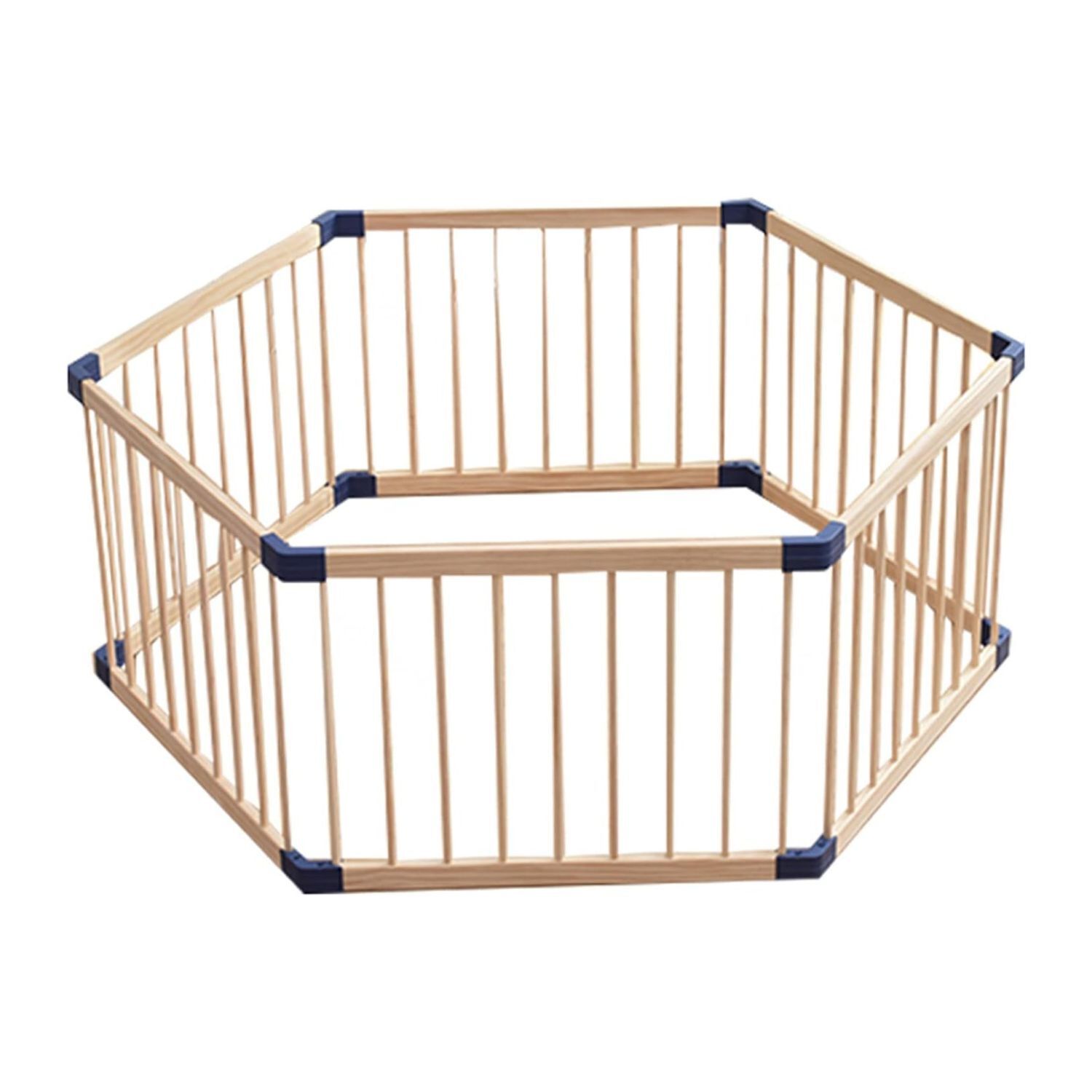Corral Port&aacute;til De Madera Hexagonal Para Ni&ntilde;os image number 0.0