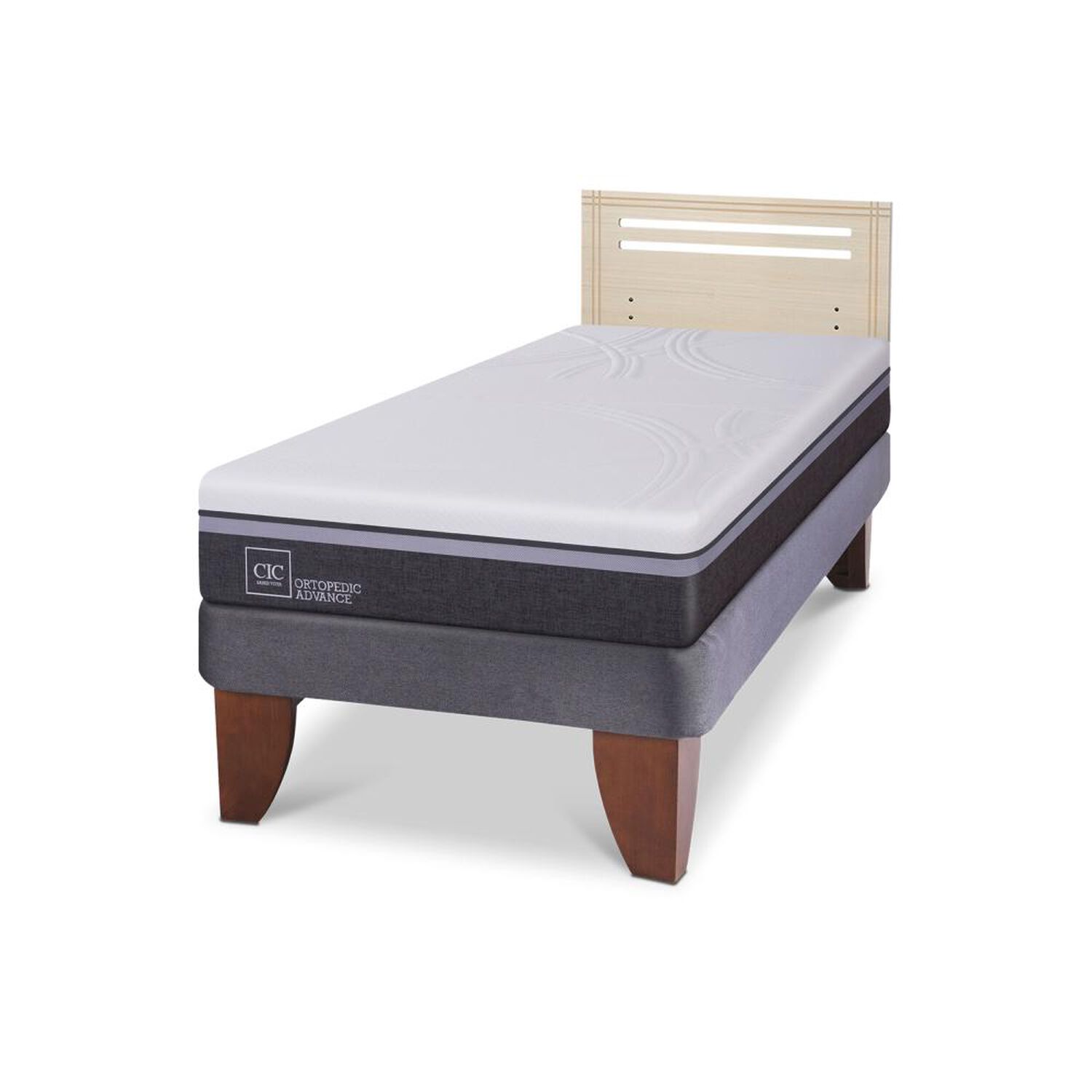Cama Europea Cic Ortopedic Advance / 1.5 Plazas / Base Normal + Respaldo image number 4.0